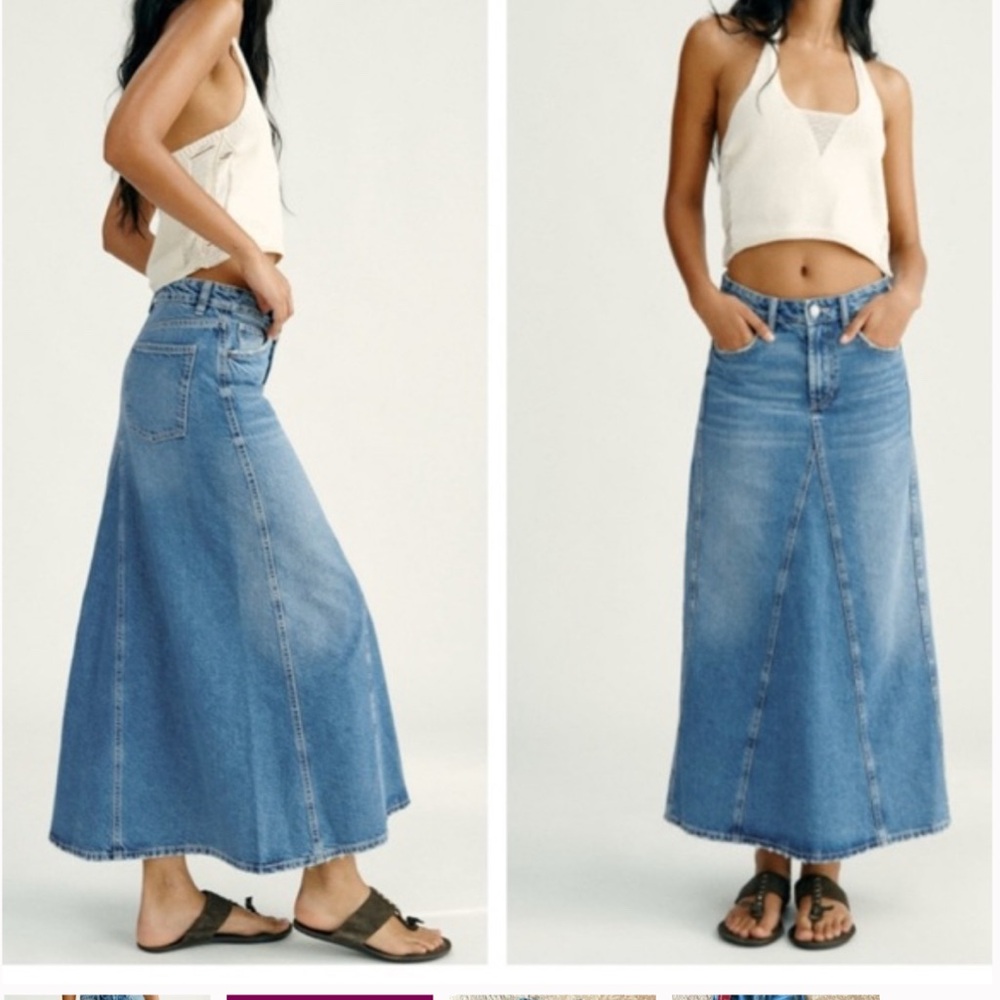 Denim Maxi Skirt